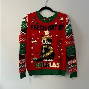 Festive Cat Christmas Sweater
